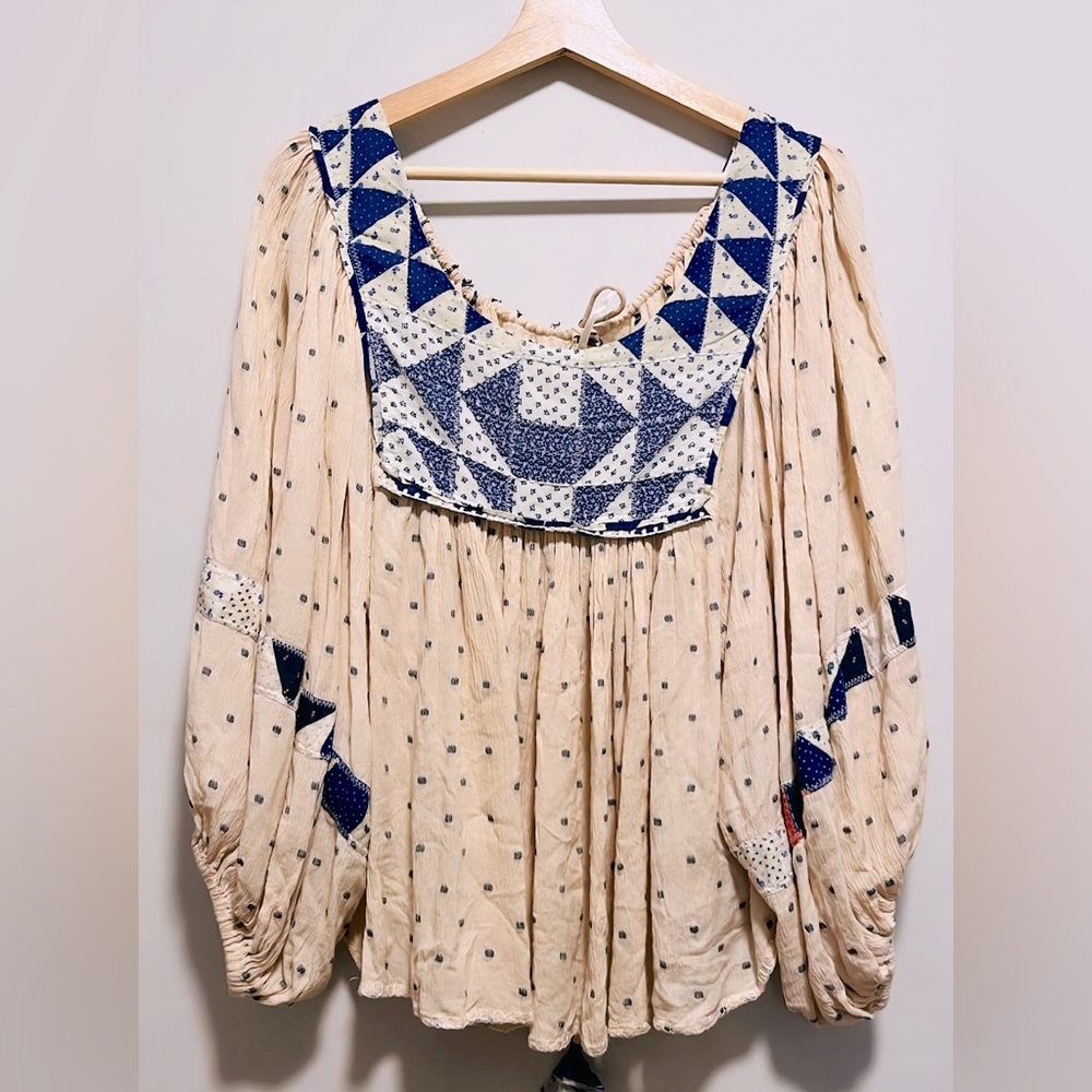NWT FREE PEOPLE BOHO TOP XL